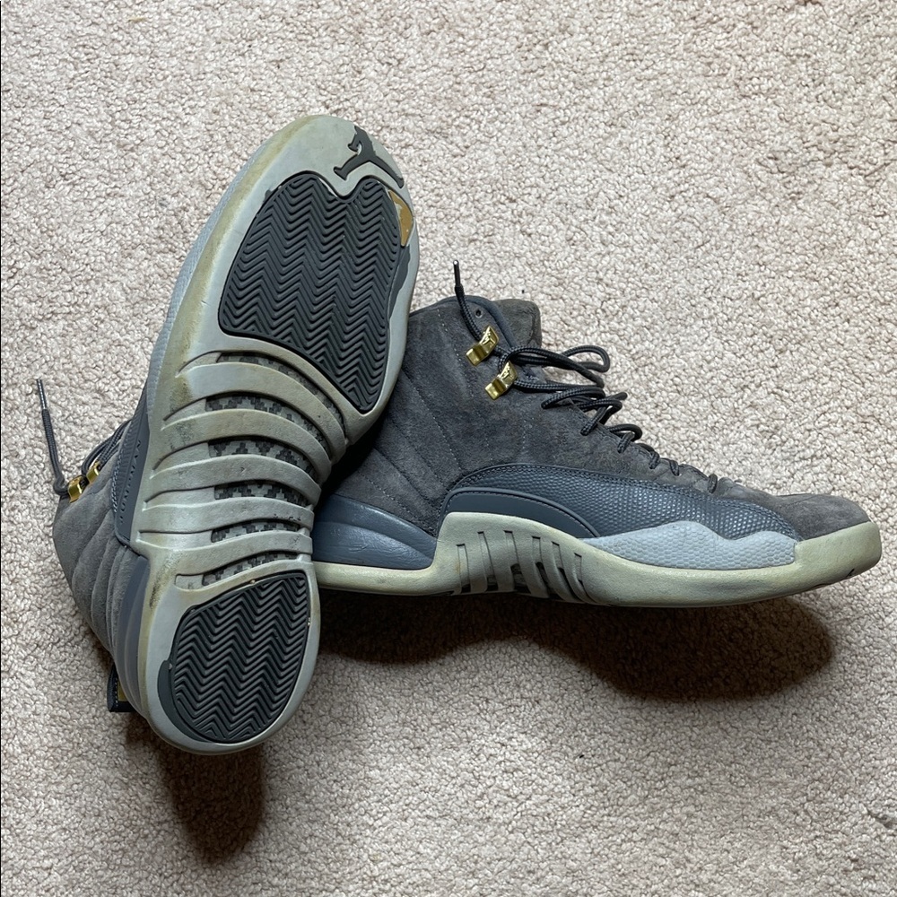 Jordan 12 Retro Dark Grey/Wolf Grey - Picture 5 of 13